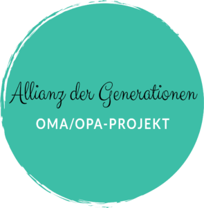 Logo Oma/Opa-Projekt mit der Zusatzaufschrift Allianz der Generationen